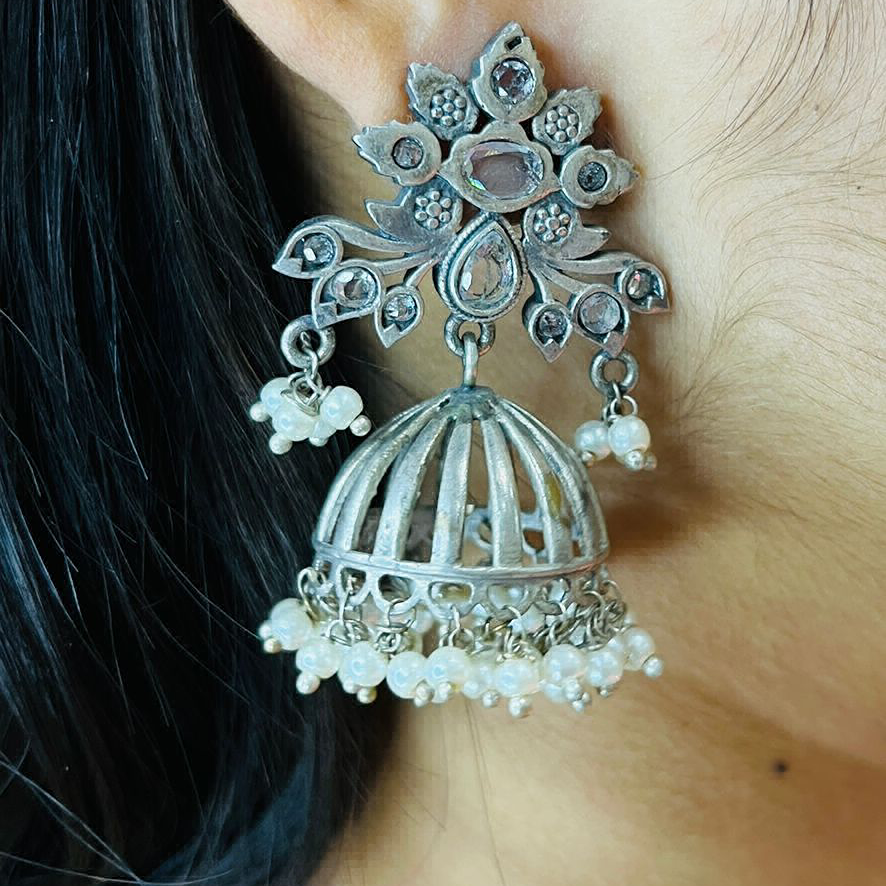 iconic oxidised earring